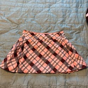 Nike tennis skirt reversible pink plaid small